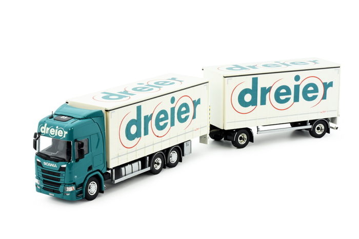 Scania Schiebeplanenhängerzug "Dreier"