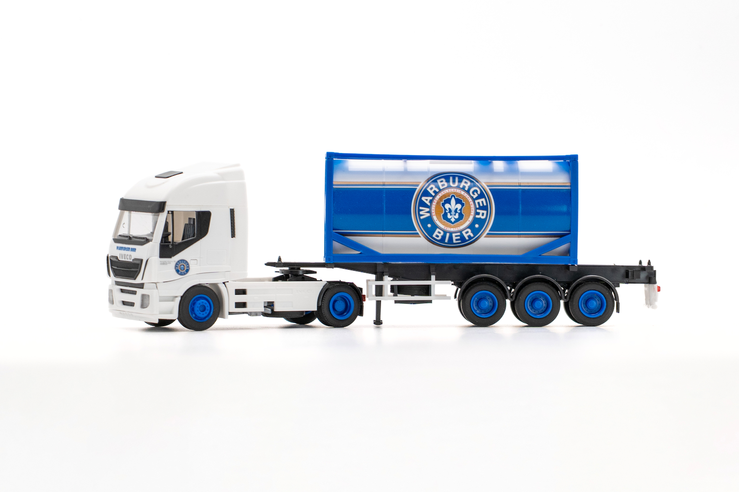 Iveco 20ft. Tankcontainer Sattelzug "Warburger Brauerei" Sammlermodell