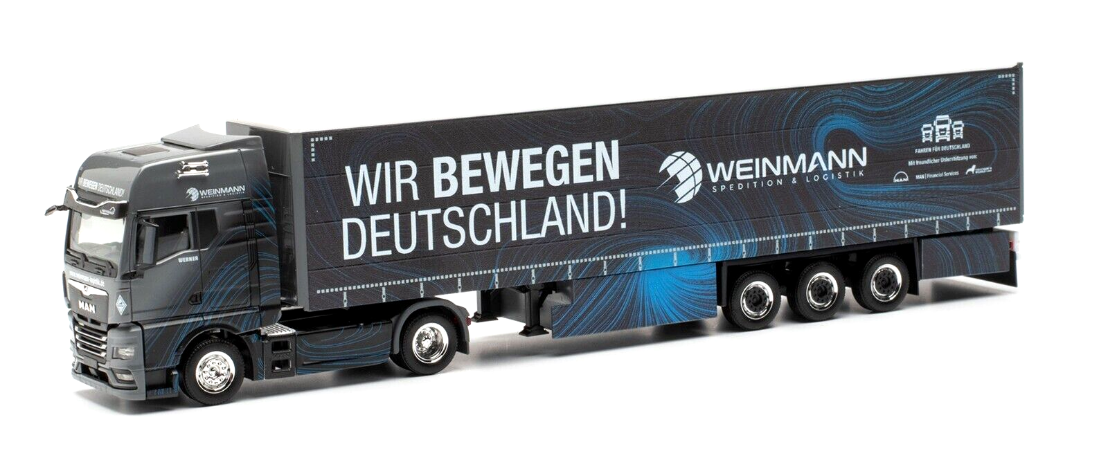MAN TGX GX vvsp. Schiebeplanensattelzug "Weinmann" -Wir bewegen Deutschland-