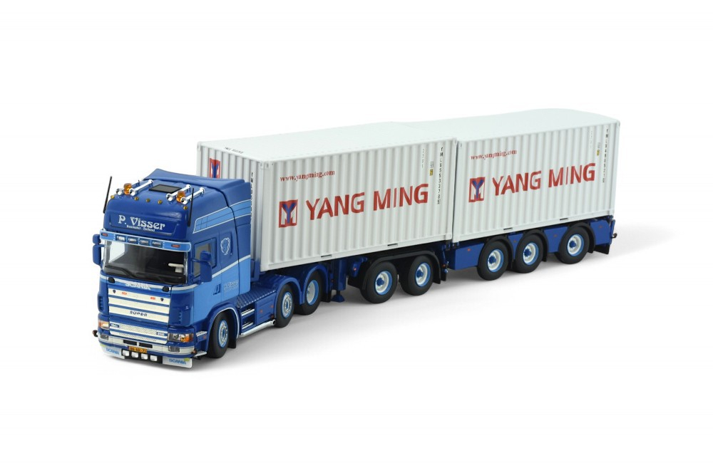 Scania 2 x 20ft. Container-Sattelzug "P. Visser" mit Yang Ming Container Scania 2 x 20ft. Container-Sattelzug "P. Visser" mit Yang Ming Container