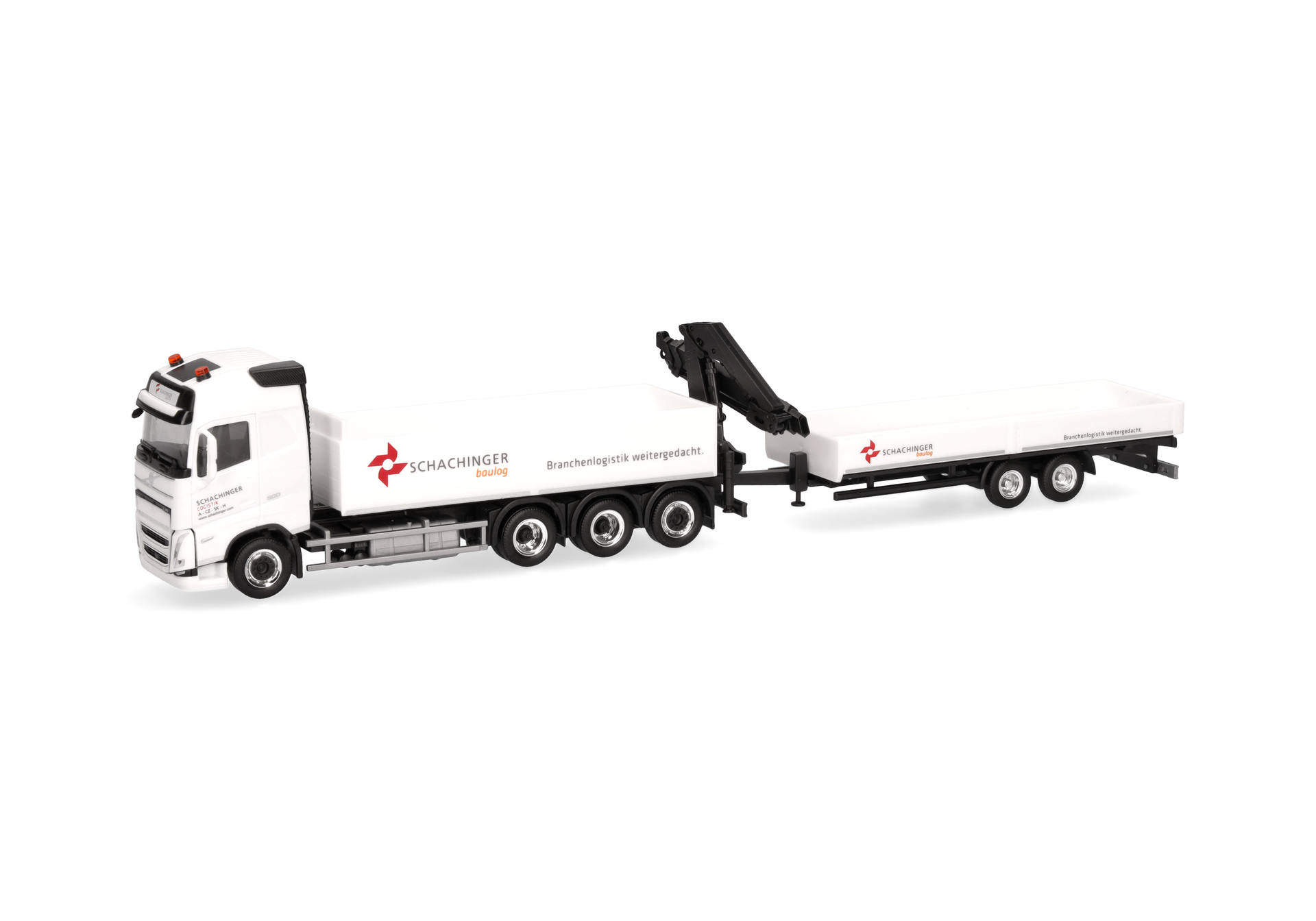 Volvo FH GL 2020 Pritschen-LKW 4achs mit Tiefbetttandemanhänger 2achs "Spedition Schachinger" (Österreich) 