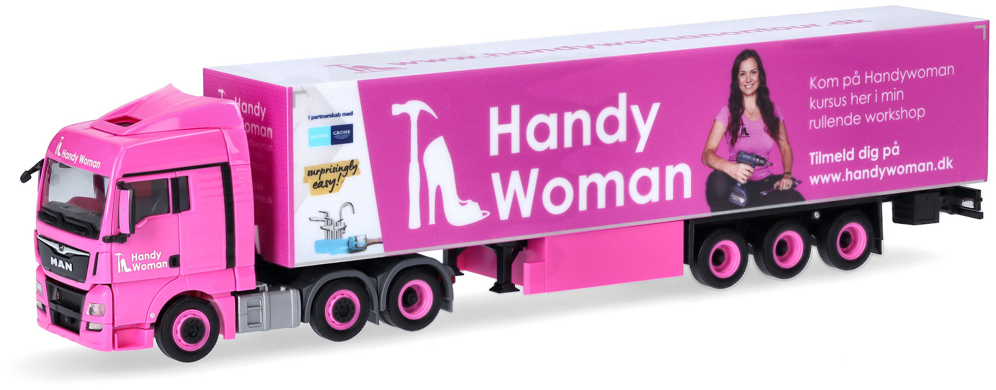 MAN TGX XLX svsp.Koffersattelzug - Handy Woman- "MAN Promotion-Modell" MAN TGX XLX svsp.Koffersattelzug - Handy Woman- "MAN Promotion-Modell"