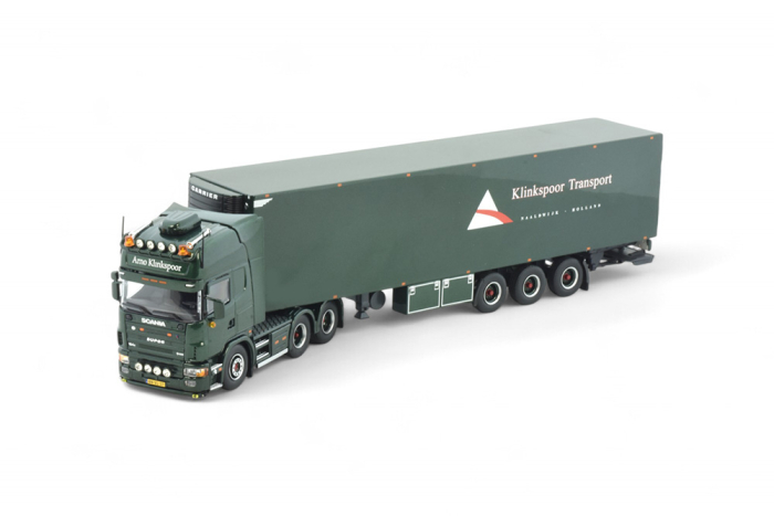Scania Kühlkoffersattelzug der Spedition "Arno Klinkspoor" Scania Kühlkoffersattelzug der Spedition "Arno Klinkspoor"
