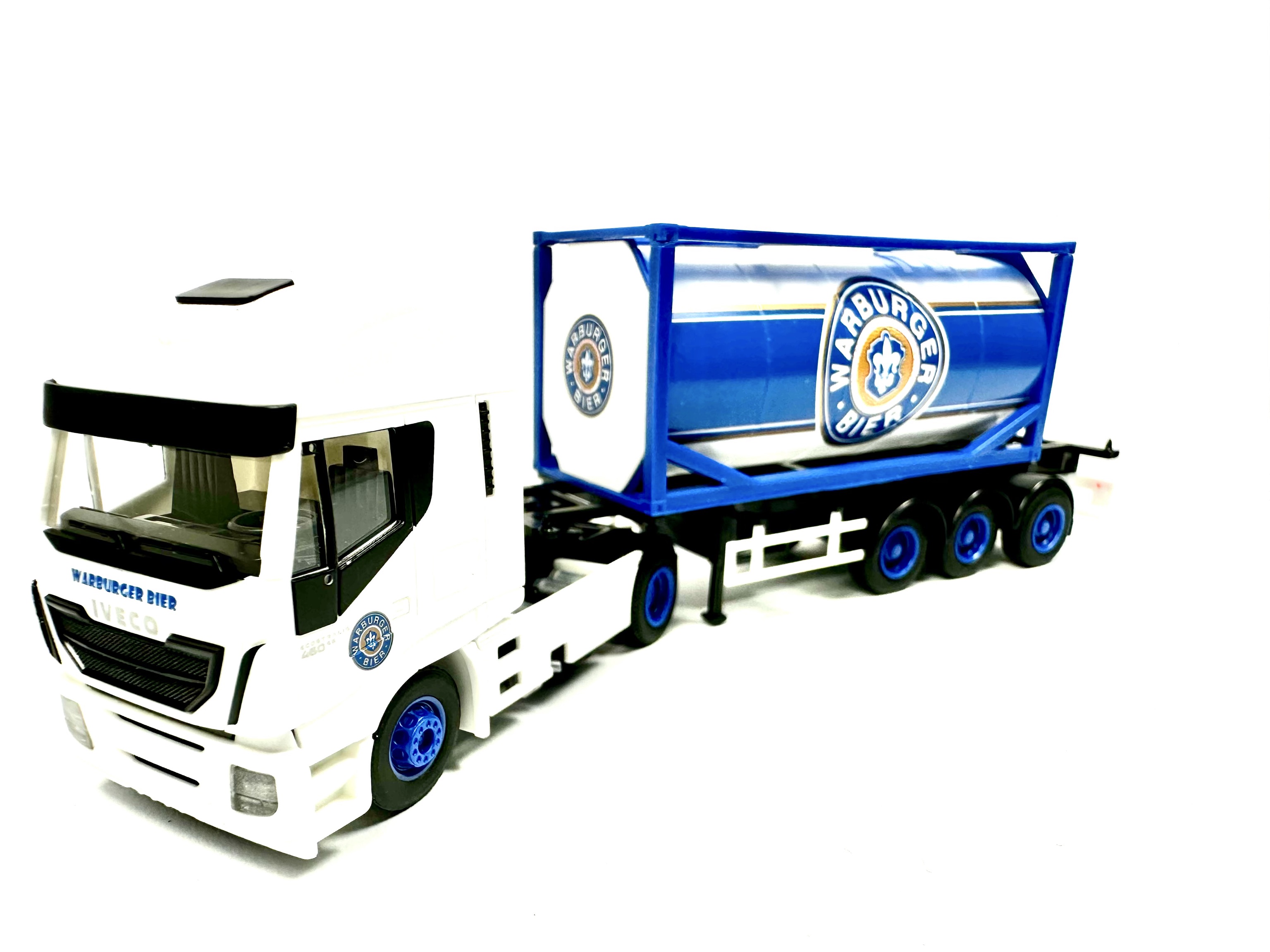 Iveco 20ft. Tankcontainer Sattelzug "Warburger Brauerei" Sammlermodell Iveco 20ft. Tankcontainer Sattelzug "Warburger Brauerei" Sammlermodell
