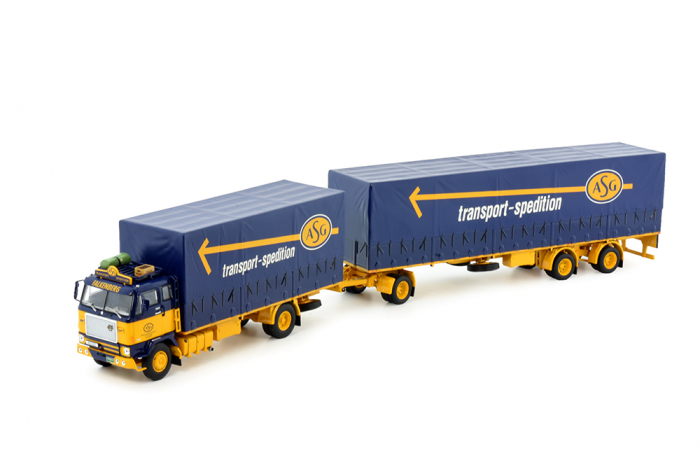 Volvo Schiebeplanenhängerzug der Spedition ASG/Sigurd Andersson
