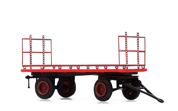 Mehrzweckanhänger mit Metallaufbau, rot/schwarz