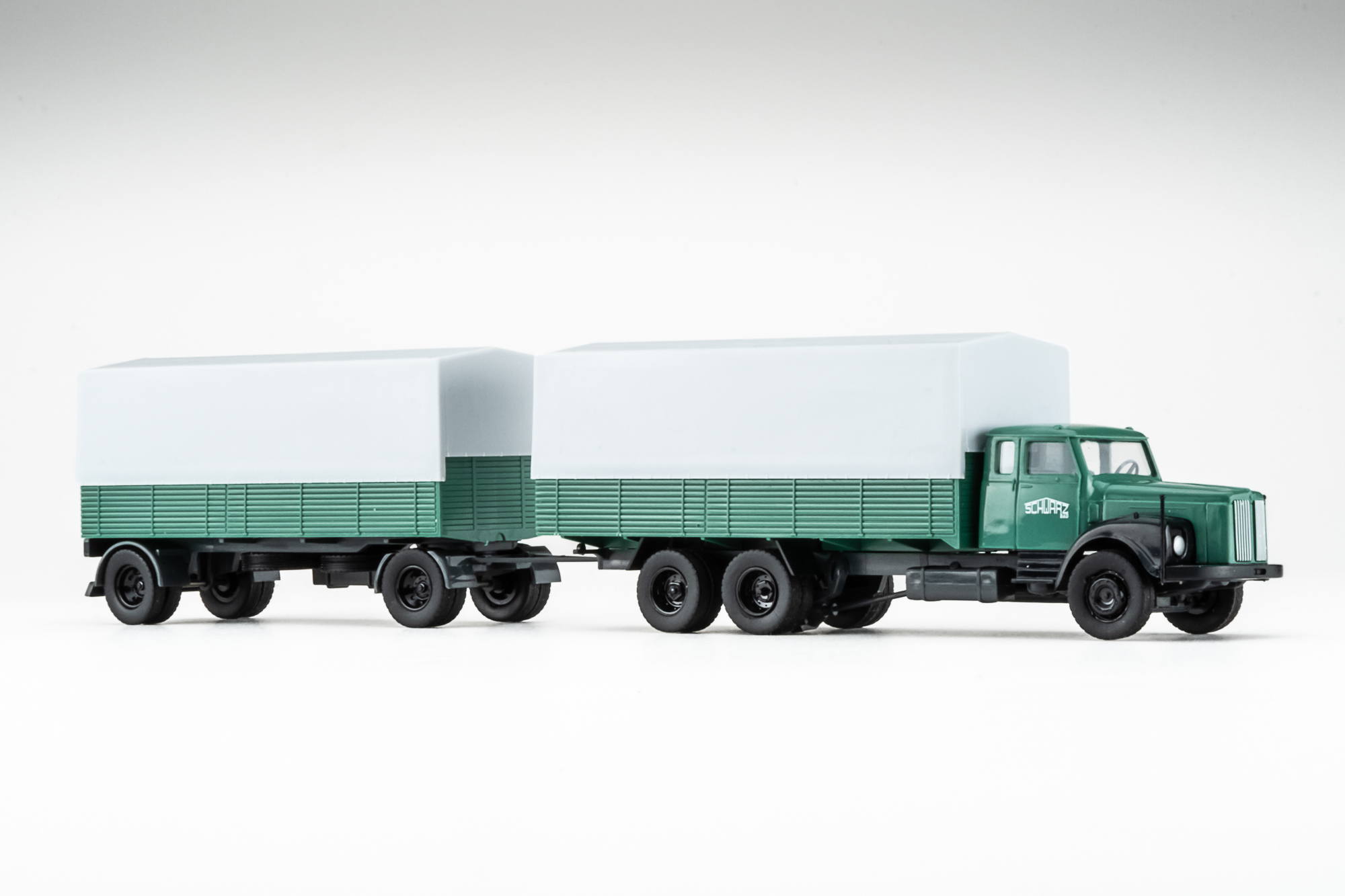 Scania LS 111 Planenhängerzug -Schwarz Bau-