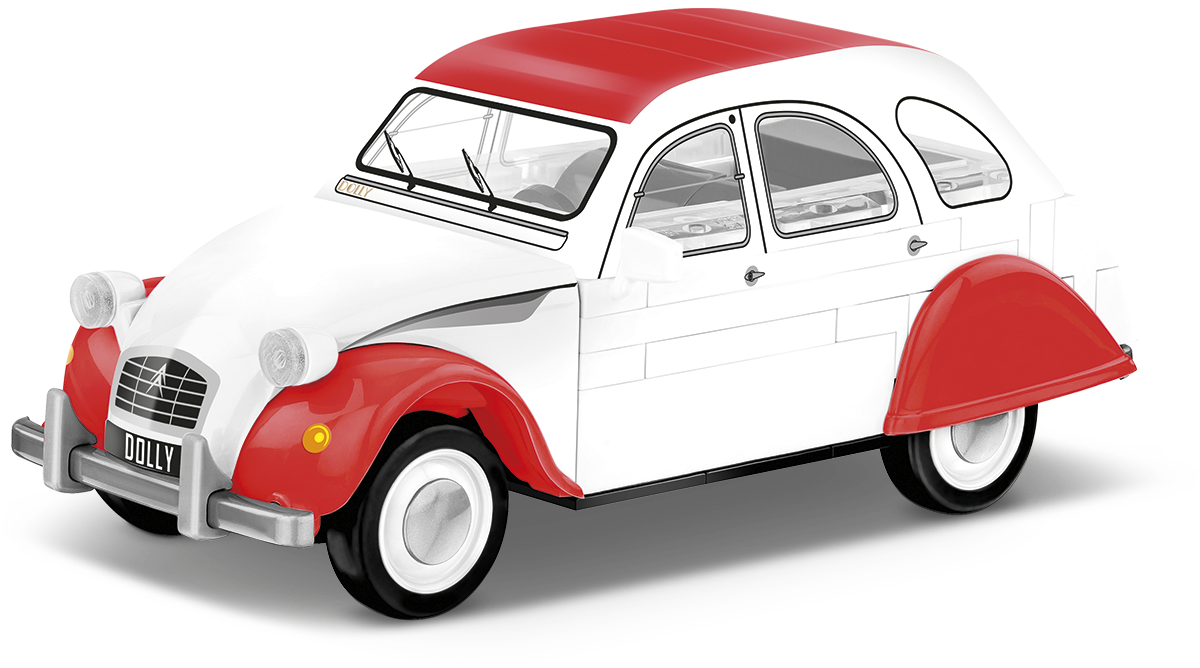 Citroen 2CV Dolly, rot/weiß